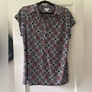 Charter CIub Geometric Boho Printed Polo Size XL